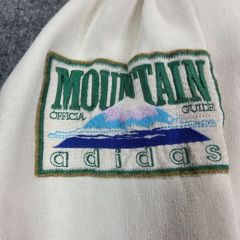 Vintage‎ 1980's Adidas Bear Mountain Patrol Embroidered Sweatshirt White Tag XL
